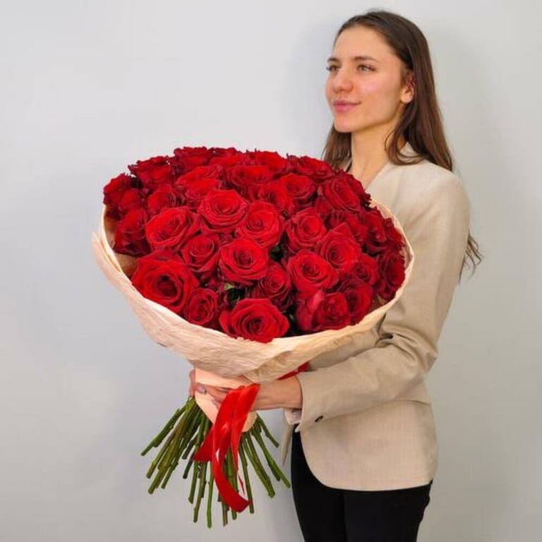 51 Premium Red Roses Luxury Bouquet-A696 - Image 2