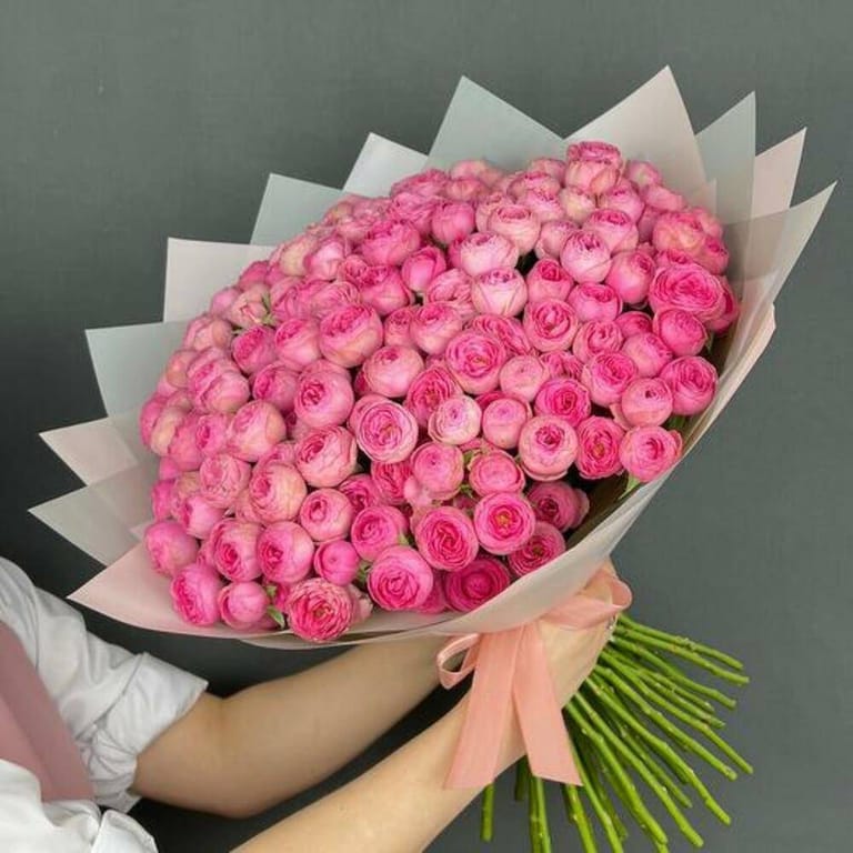 51 Silva Peony Spray Roses Grand Luxury Bouquet-A712 - Image 2