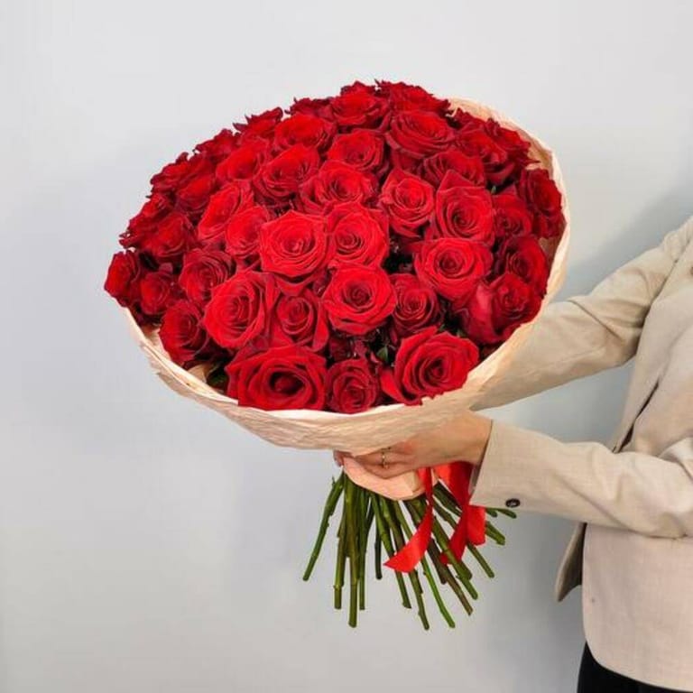 51 Premium Red Roses Luxury Bouquet-A696 - Image 4