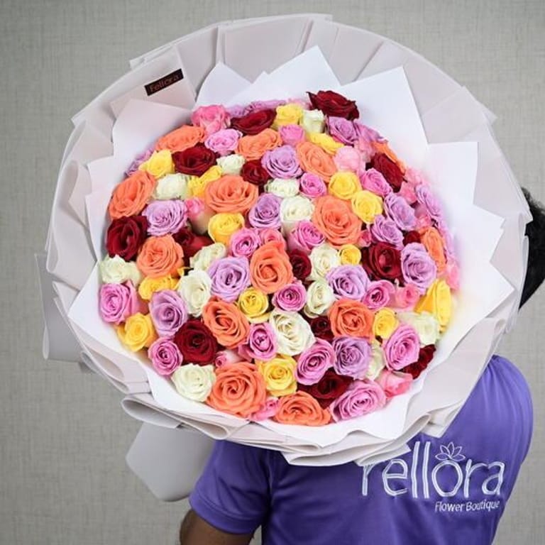 101 Mixed Color Roses Luxury Grand Bouquet-A745 - Image 2