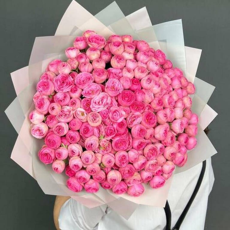 51 Silva Peony Spray Roses Grand Luxury Bouquet-A712 - Image 4