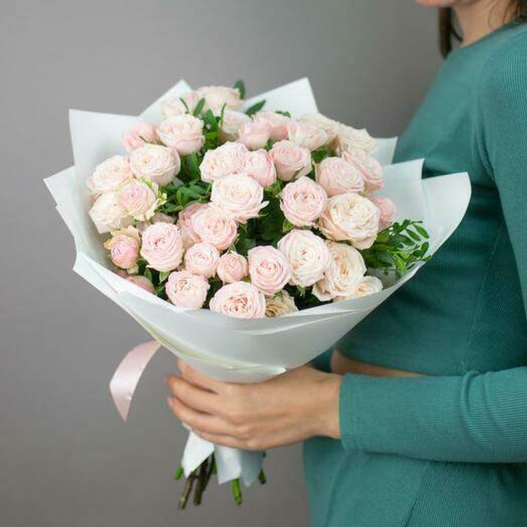 11 Pink Bombastic Peony Roses Luxury Bouquet-A727 - Image 4