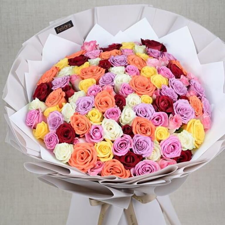 101 Mixed Color Roses Luxury Grand Bouquet-A745 - Image 4