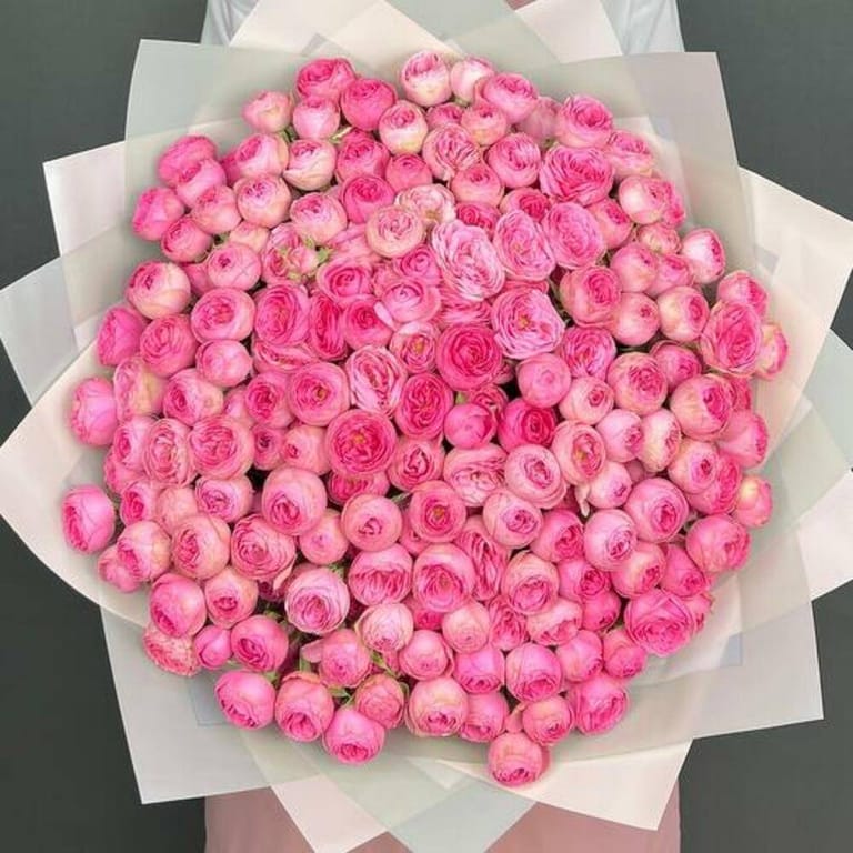 51 Silva Peony Spray Roses Grand Luxury Bouquet-A712 - Image 6