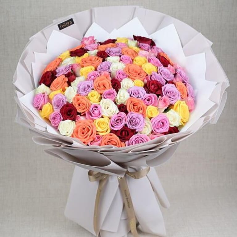 101 Mixed Color Roses Luxury Grand Bouquet-A745 - Image 5