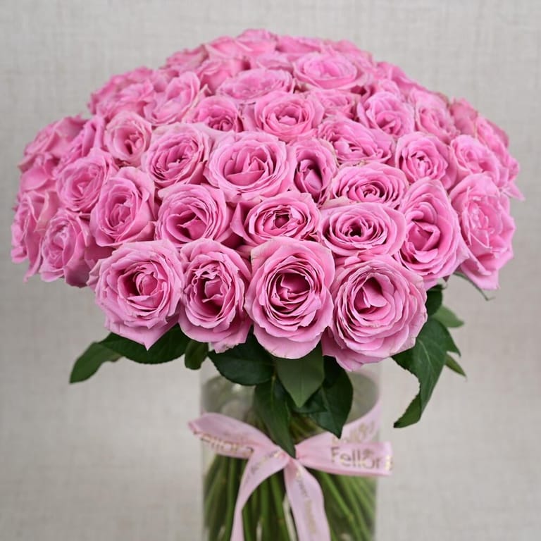 51 Pink Roses Luxury Flower Vase-A752 - Image 3
