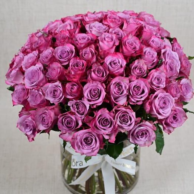 101 Purple Roses Grand Luxury Vase-A762 - Image 2