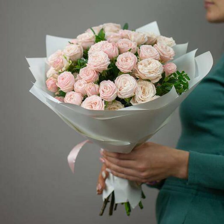 11 Pink Bombastic Peony Roses Luxury Bouquet-A727 - Image 6