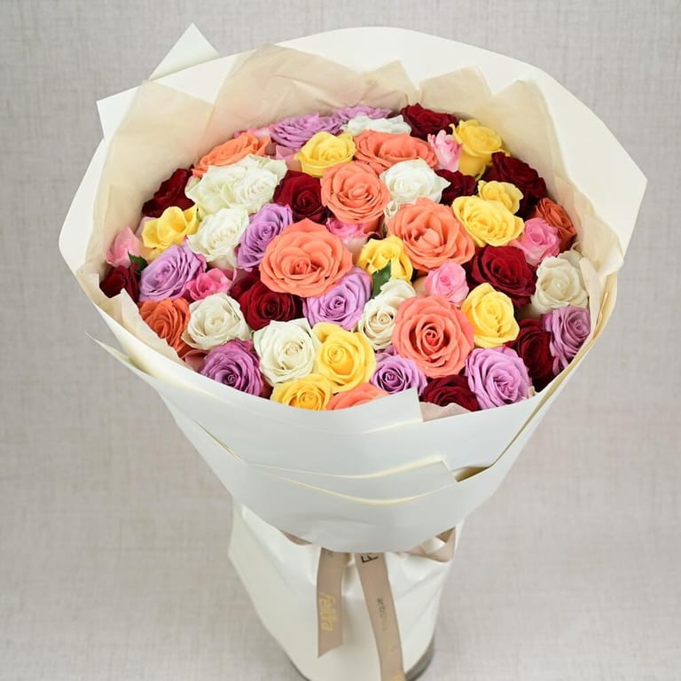 51 Mixed Color Roses Luxury Bouquet-A746 - Image 5