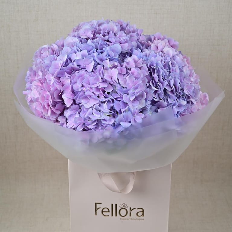 5 Purple Hydrangea Luxury Bouquet-A766 - Image 3