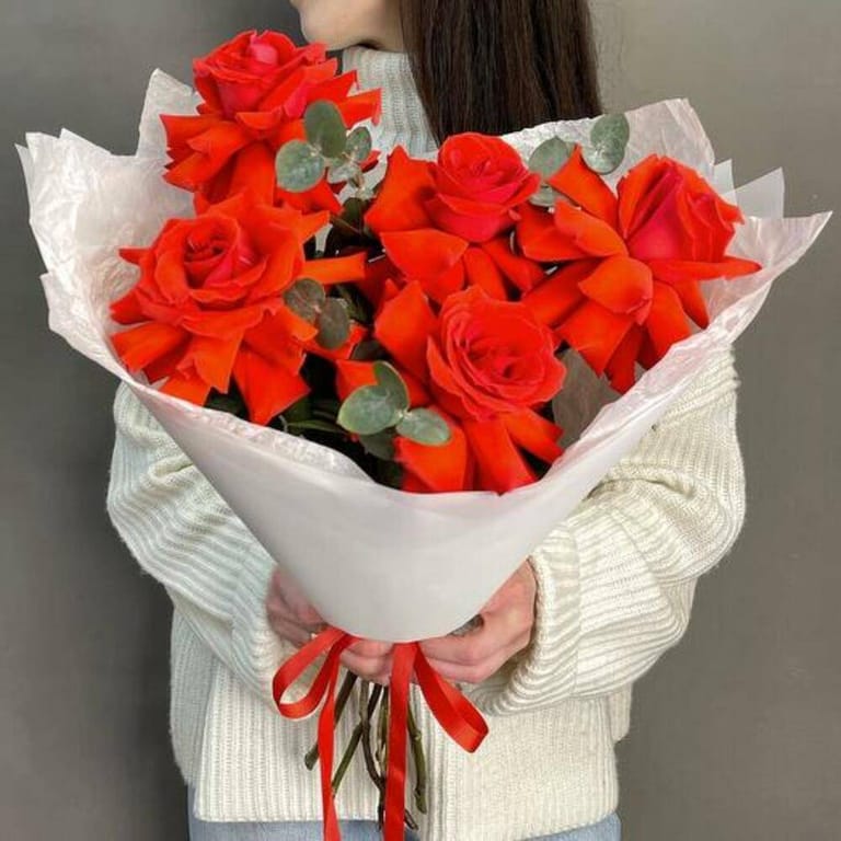 Blush Red Roses Luxury Bouquet-A800 - Image 1