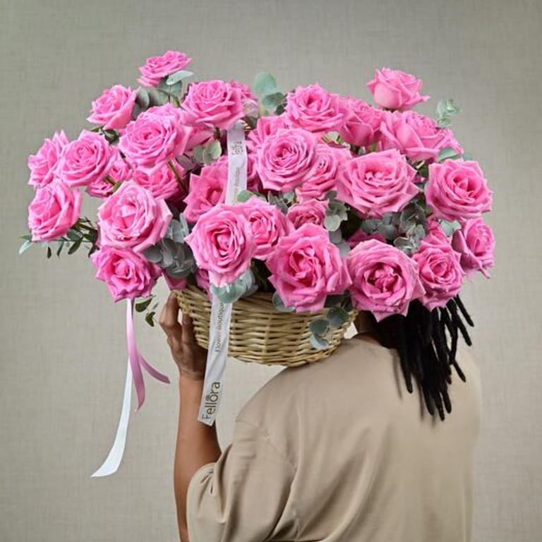 101 Pink Roses Luxury Basket-A806 - Image 2