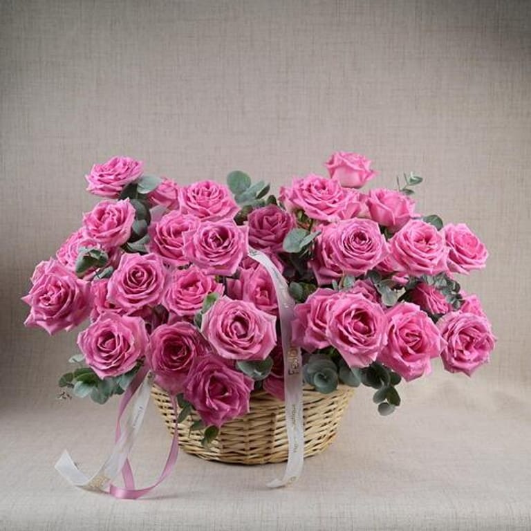101 Pink Roses Luxury Basket-A806 - Image 6