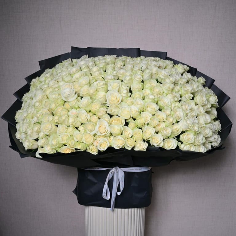 301 White Roses Grand Luxury Bouquet-A1049 - Image 2