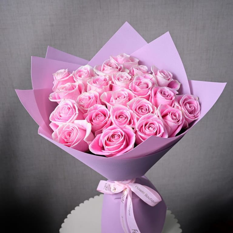 25 Pink Rosita Ecuador Roses Bouquet-A1047 - Image 4