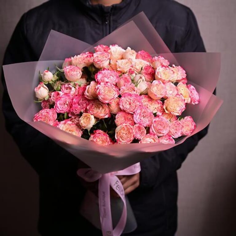 11 Sunset Spray Roses Luxury Bouquet-A1083 - Image 1