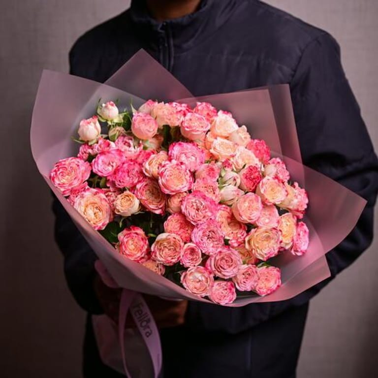 11 Sunset Spray Roses Luxury Bouquet-A1083 - Image 2