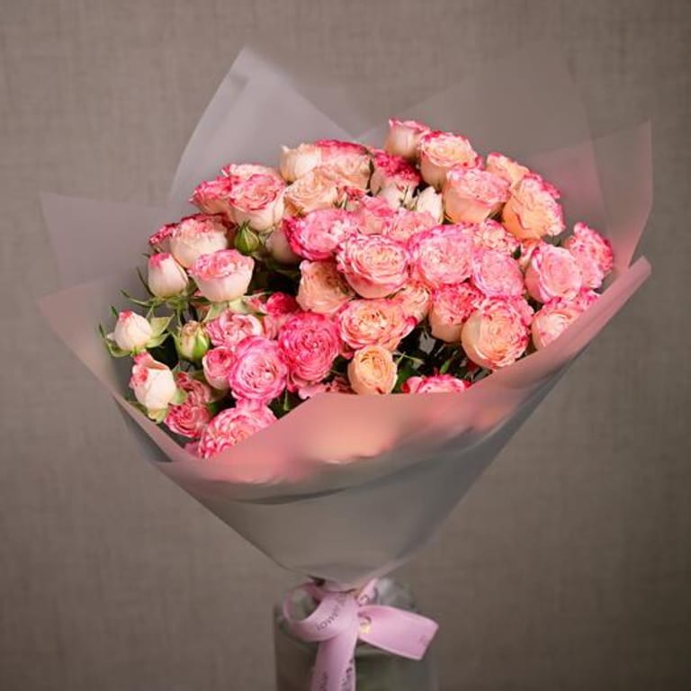 11 Sunset Spray Roses Luxury Bouquet-A1083 - Image 4