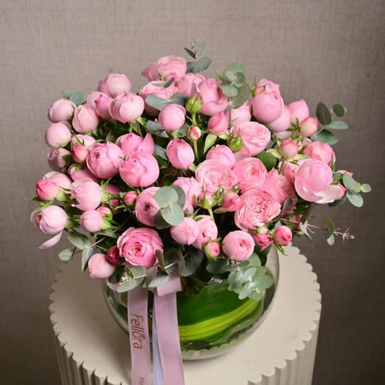 15 Mansfield Park Peony Roses Luxury Vase Arrangement-A1177 - Image 1