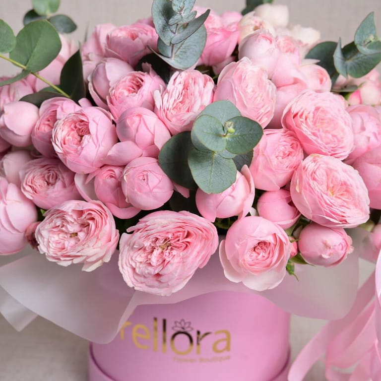 19 Mansfield Pink Peony Roses Flower Box-A1130 - Image 4