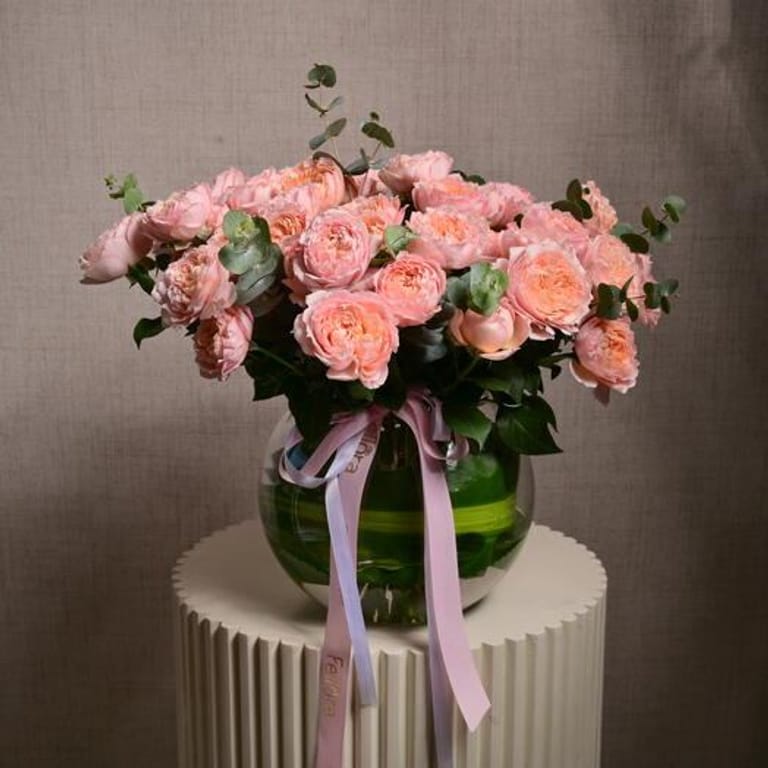 15 Julietta Peony Roses Luxury Vase Arrangement-A1178 - Image 3