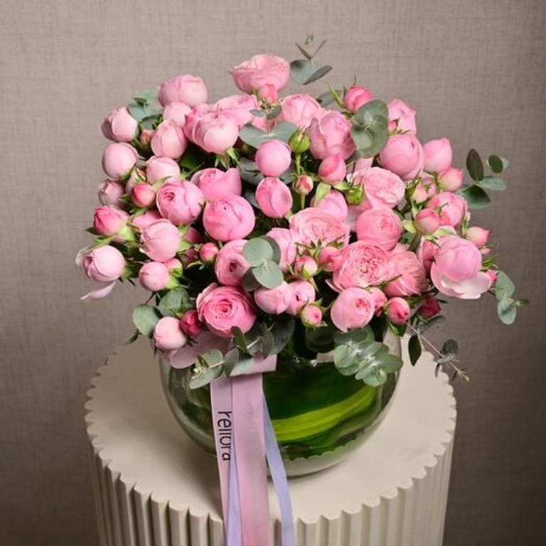 15 Mansfield Park Peony Roses Luxury Vase Arrangement-A1177 - Image 4