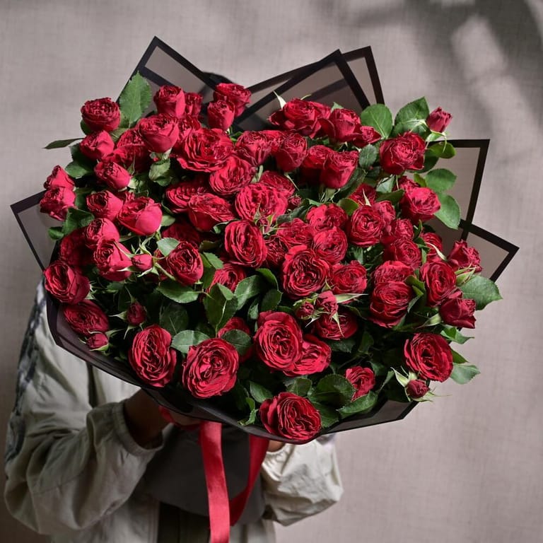 15 Stems Red Spray Roses Bouquet-A1208 - Image 5