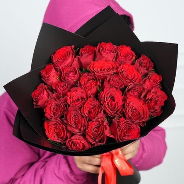25 Red Roses Luxury Wrapped Bouquet-A1576 - Image 1