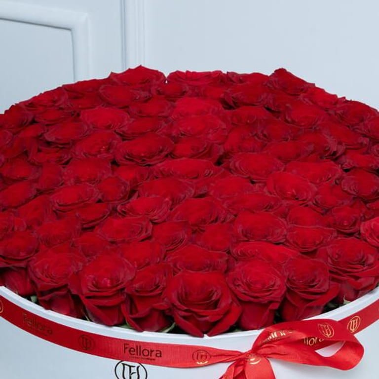 101 Red Roses Luxury White Grand Flower Box-A1556 - Image 3