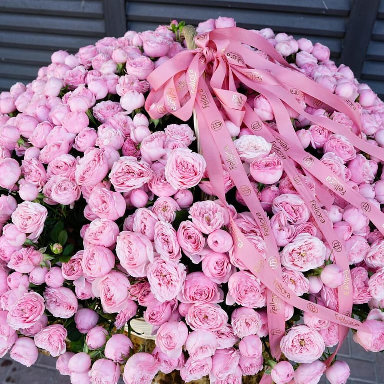 201 Mansfield Park Peony Roses Luxury Basket-A1564 - Image 4