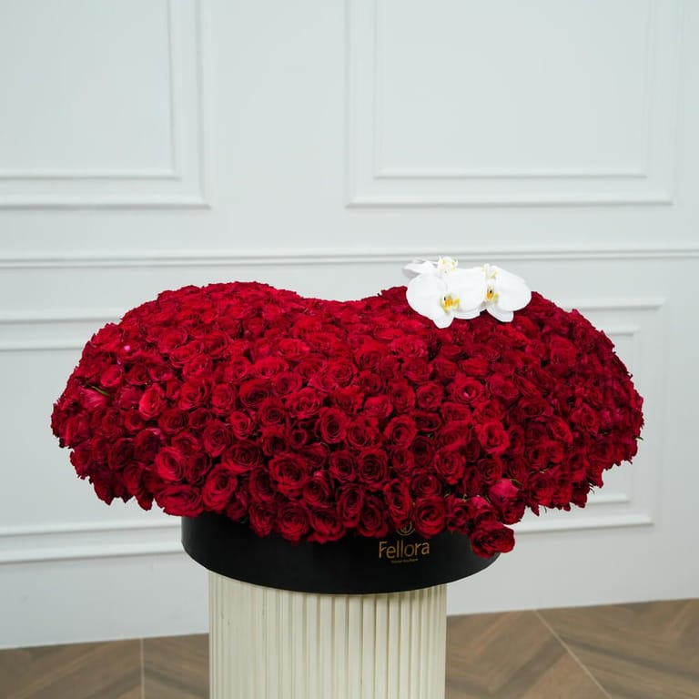 701 Red Roses And White Orchids Grand Luxury Arrangement-A1599 - Image 6
