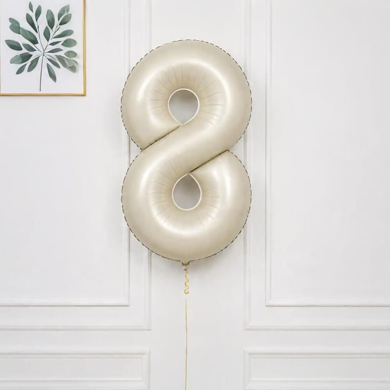 Beige Number Eight Helium Foil-A1781 - Image 2