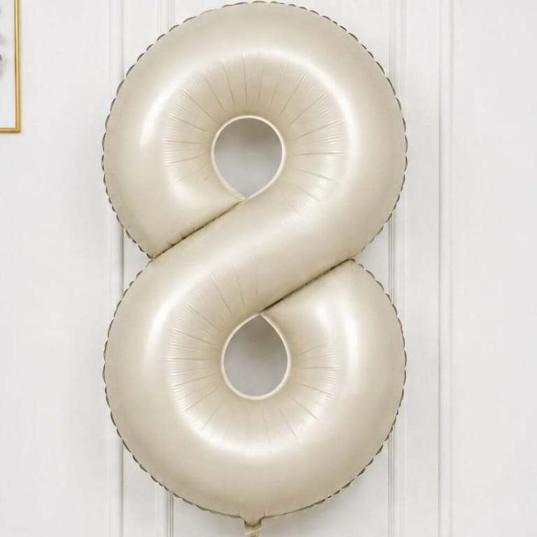 Beige Number Eight Helium Foil-A1781 - Image 3