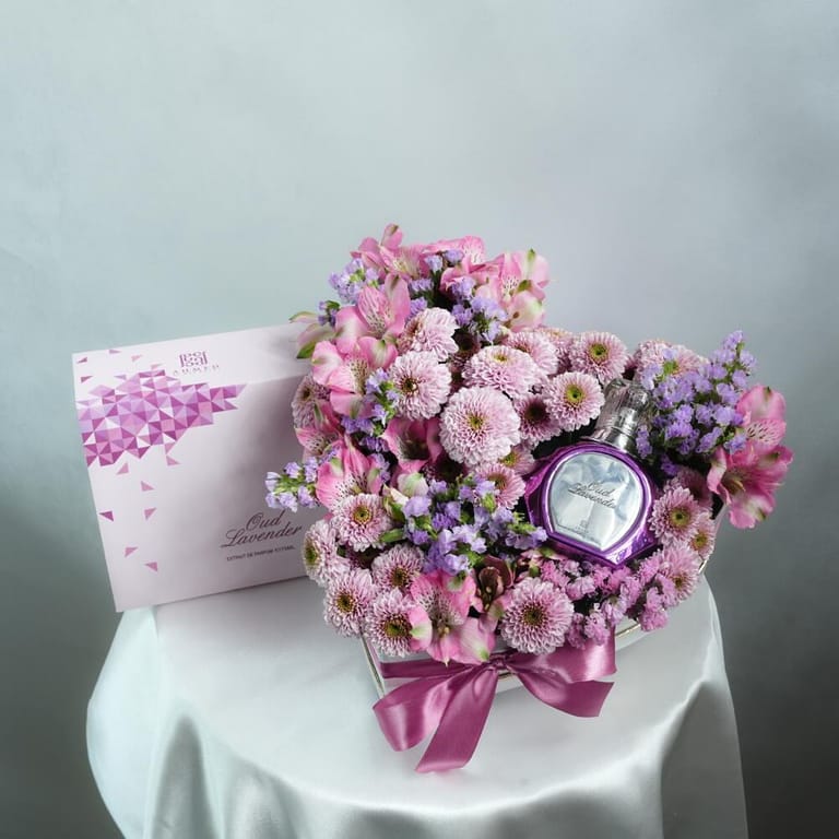 Ahmed Al Maghribi Oud Lavender And Purple Flowers Gift Combo-C81 - Image 1