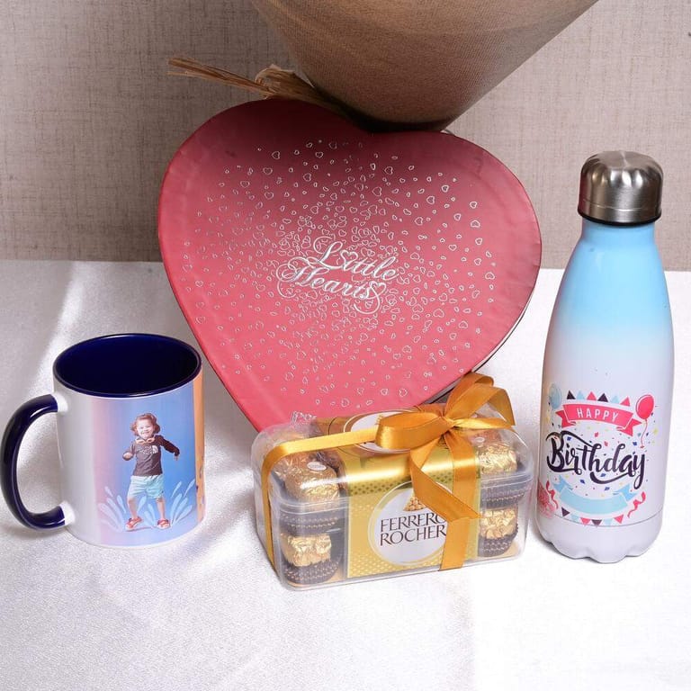 Birthday Gift set with 5 Roses Little Hearts Perfume-C71 - Image 2