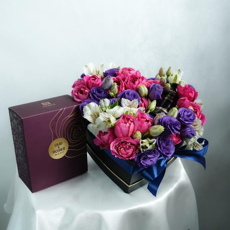 Ahmed Al Maghribi Oud and Roses Floral Romance Gift Combo-C82 - Image 1