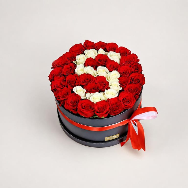Red Rose Letter Flower Box-A17 - Image 1