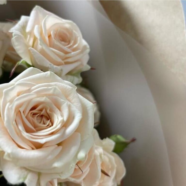 Elegant Cream Spray Rose Bouquet-A103 - Image 3