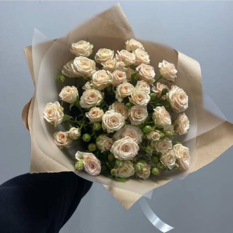 Elegant Cream Spray Rose Bouquet-A103 - Image 4