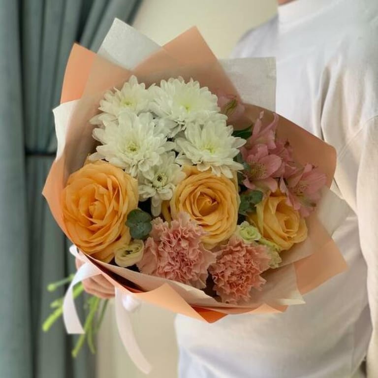 Warm Sunset Mixed Pastel Bouquet-A118 - Image 3