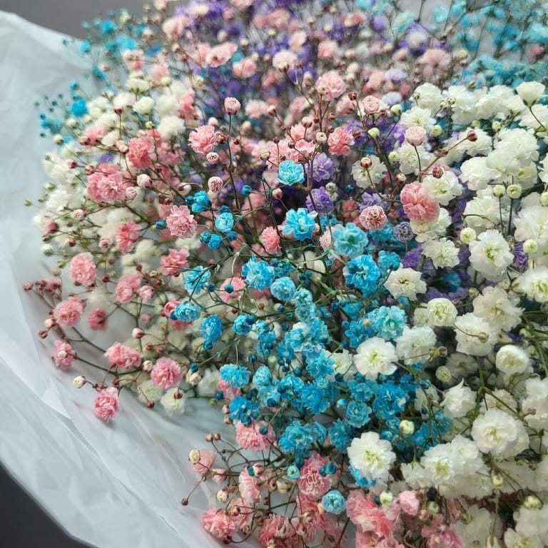 Rainbow Baby s Breath Bouquet-A130 - Image 2