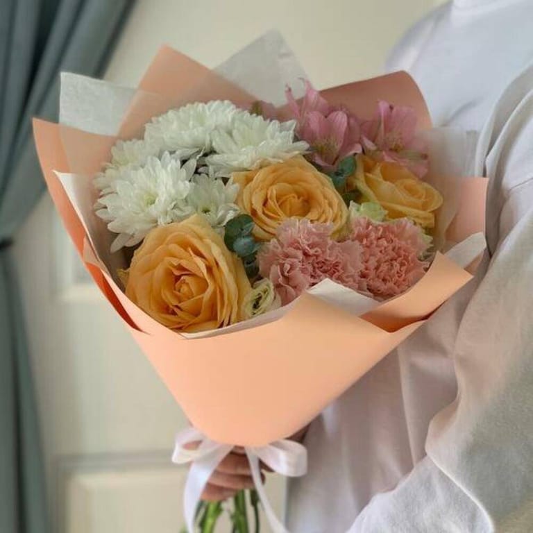 Warm Sunset Mixed Pastel Bouquet-A118 - Image 6
