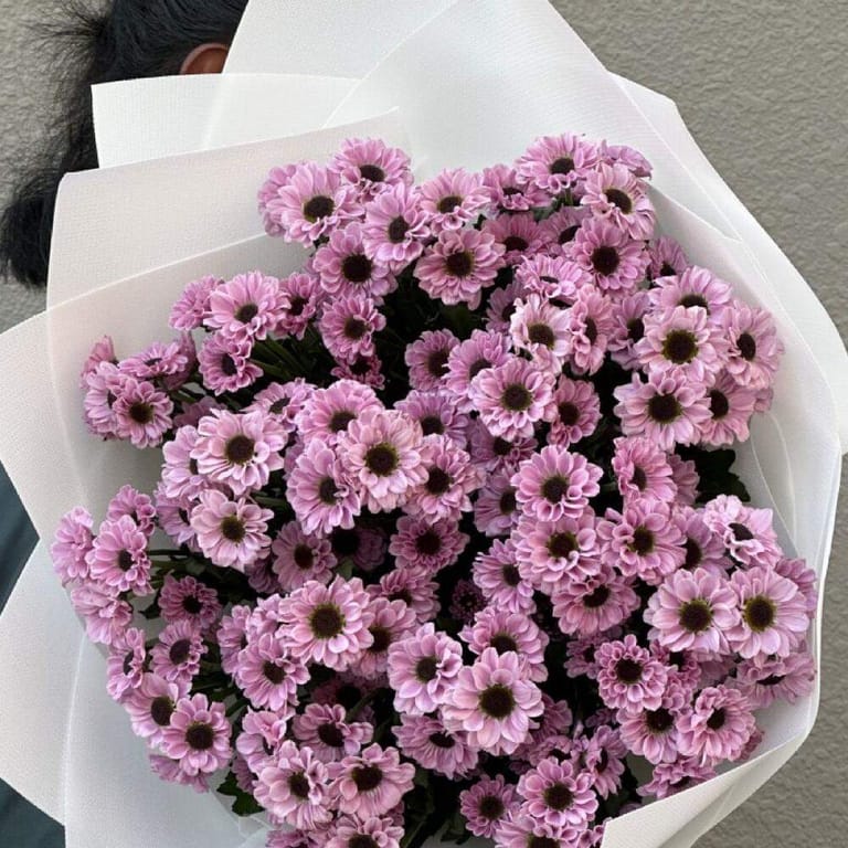 Pink Chrysanthemum Santini Bouquet-A211 - Image 3