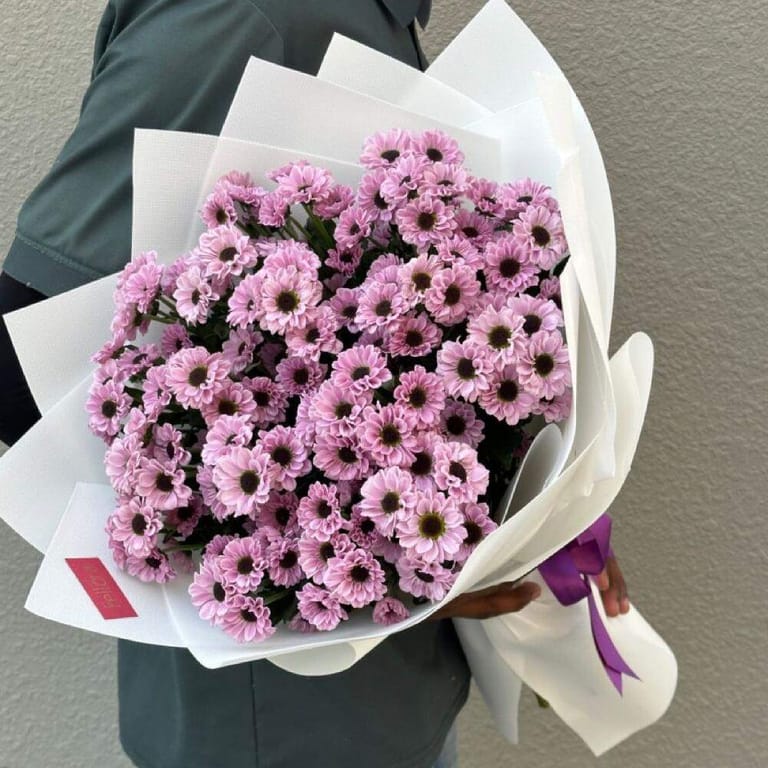 Pink Chrysanthemum Santini Bouquet-A211 - Image 4