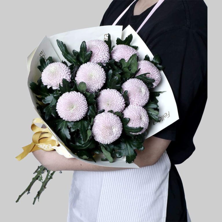 Pink Ping Pong Chrysanthemum Bouquet-A310 - Image 1