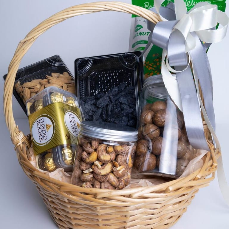 Premium Dry Fruits And Ferrero Rocher Gift Basket-A402 - Image 2