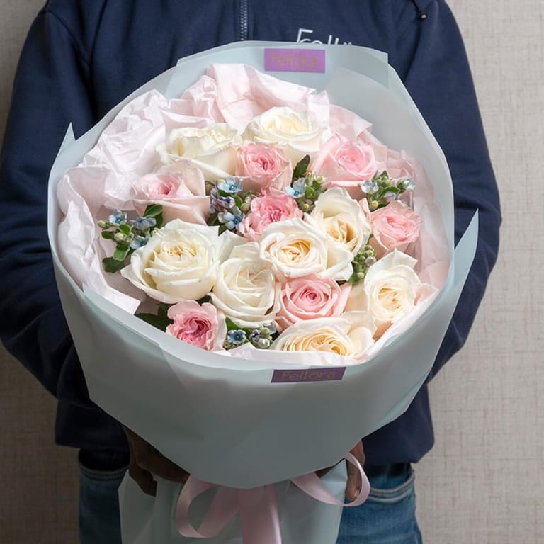 Scented Pink And White Ohara Bouquet-A512 - Image 2