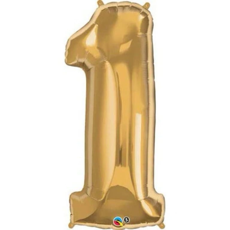 Gold Number 1 Helium Foil Balloon-A525 - Image 1