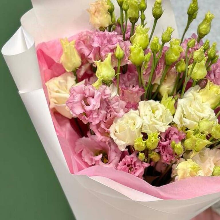 Pink And White Lisianthus Luxury Bouquet-A703 - Image 4