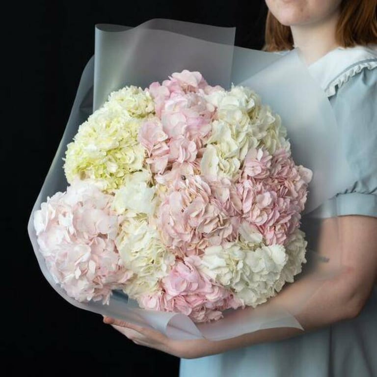 Pink And White Hydrangea Grand Luxury Bouquet-A717 - Image 4